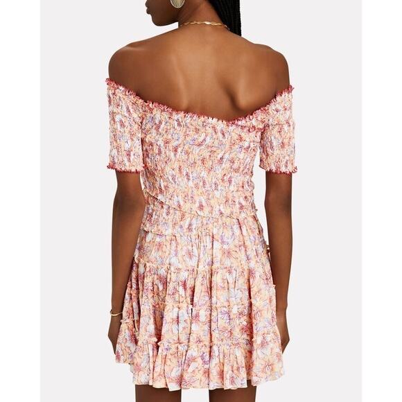 POUPETTE ST BARTH Soledad Off-The-Shoulder Floral Mini Dress Size XS - Picture 2 of 6